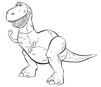 A coloring page of toy story